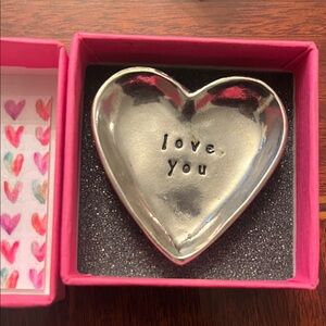 Silver Heart Trinket Dish